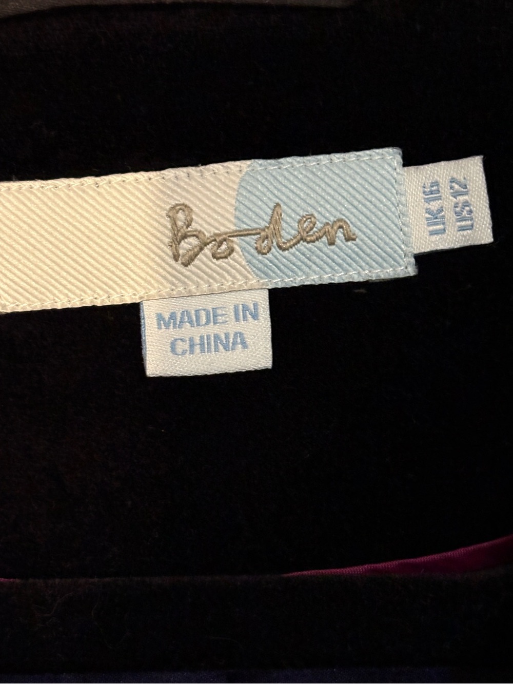 BODEN 12 Gigi Velvet Party Trench Dress Coat in black - Picture 6 of 12